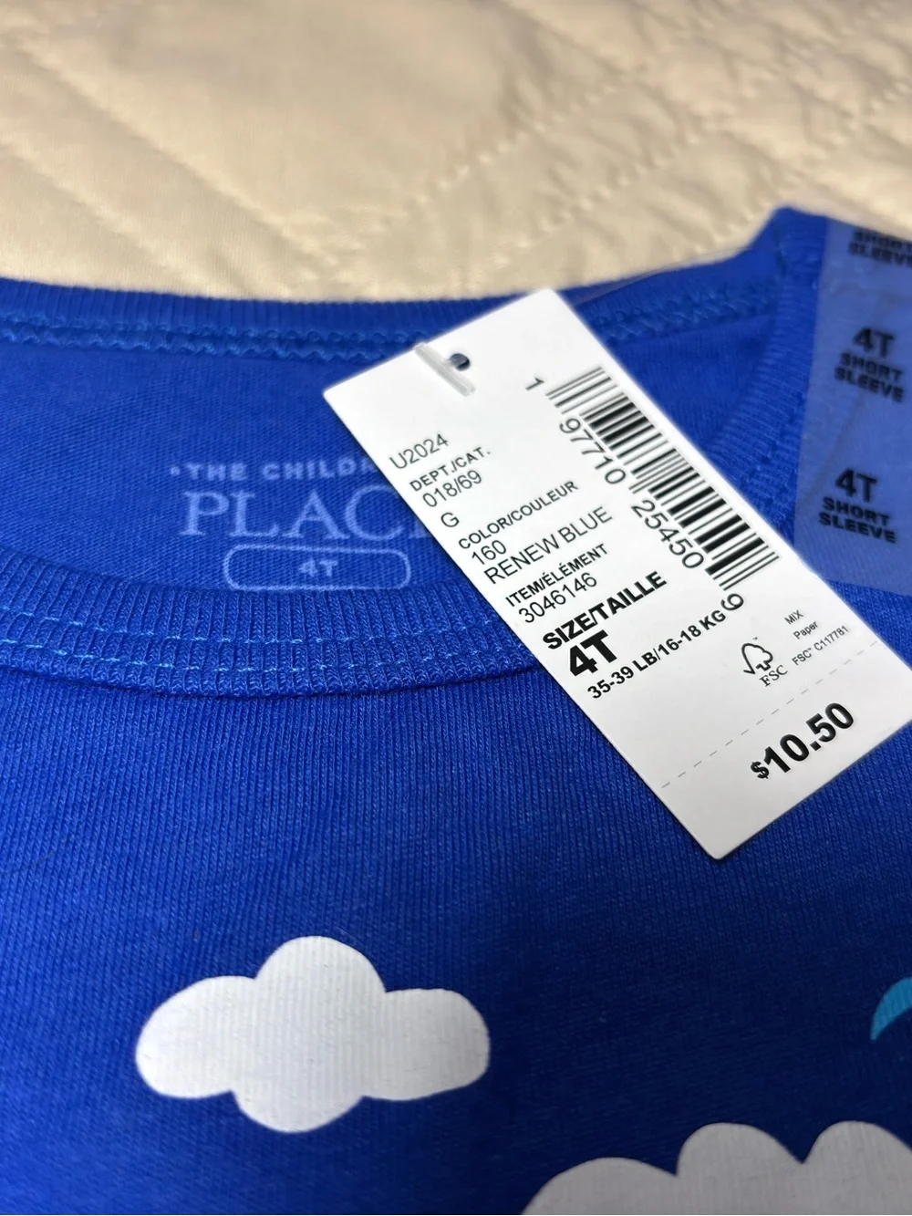 Children's Place 4T Sailboat Number Graphic Tee